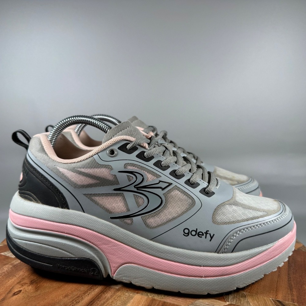 Gravity Defyer G-Defy Gray Pink Orthopedic Walking Shoes‎ Womens 9